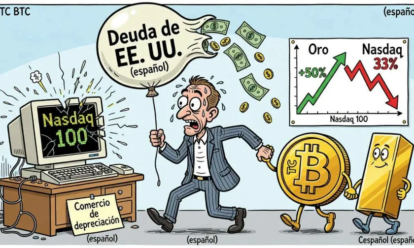 Correlación entre Bitcoin y oro supera el 50% ante preocupaciones por deuda de EE. UU.