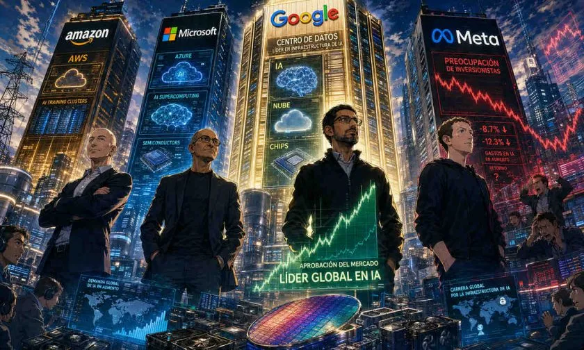 Big Tech elevan gasto en IA a USD $725.000 millones, pero solo Google logra convencer
