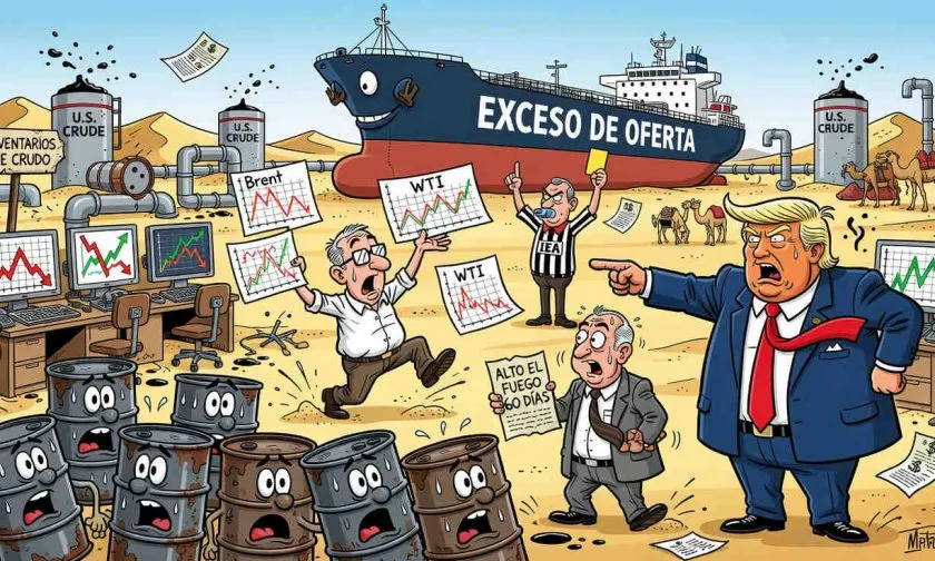 Petróleo sube 1% por dudas sobre Irán, pero la IEA alerta de un fuerte exceso de oferta