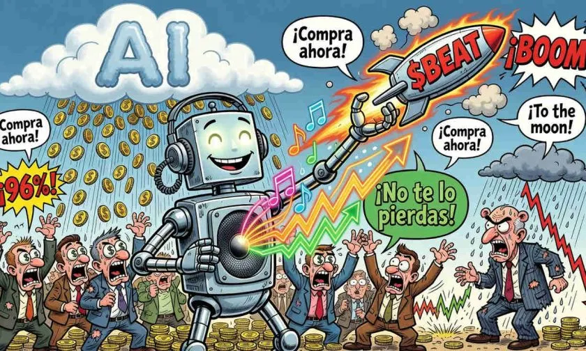 Audiera (BEAT) explota un 96% en 24 horas: el mercado de IA cripto enciende alarmas