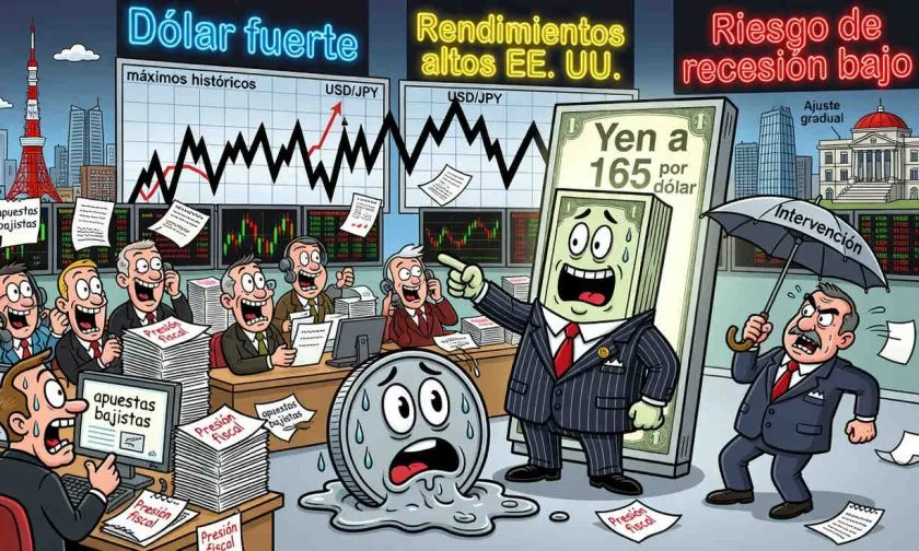 Goldman Sachs agrava su pronóstico sobre el yen y ahora ve en ¥165 por dólar