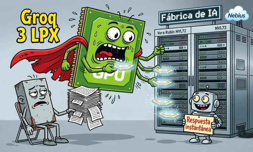 Nvidia inicia producción del acelerador Groq 3 LPX con Nebius como primer cliente