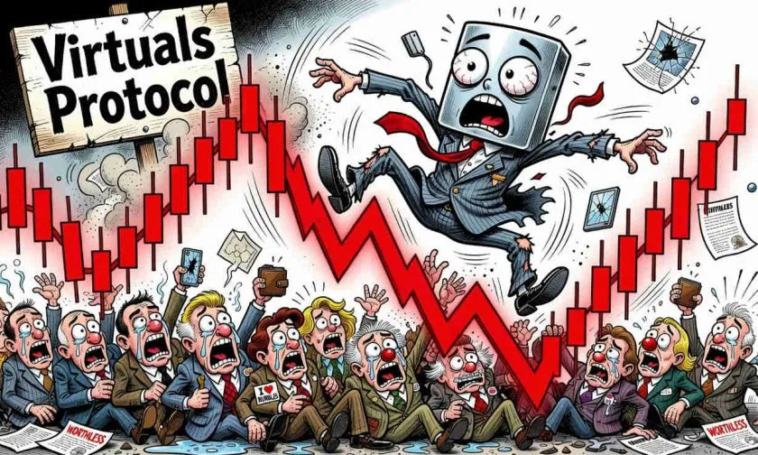 Virtuals Protocol ($VIRTUAL) se tambalea bajo los $0,55 en medio de una sequía de catalizadores