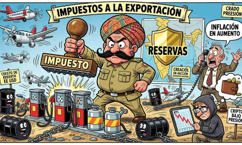 India casi duplica aranceles a diésel y combustible de aviación: impacto en cripto