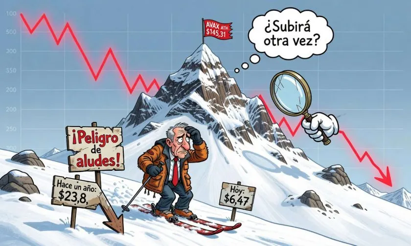 Avalanche se aferra a los $6,47 mientras el fantasma del máximo histórico de $145 acecha en 2026