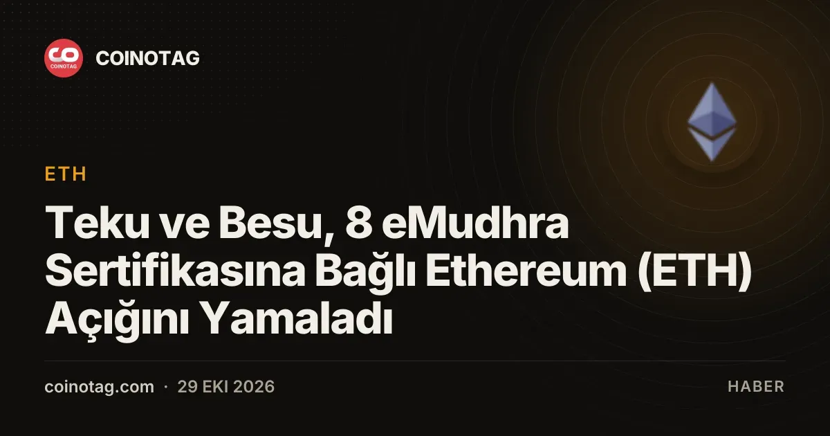 Teku ve Besu istemcileri eMudhra sertifika açigini kapatan guncellemeleri yayinladi
