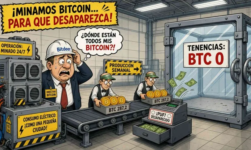 Bitdeer vende BTC 287,2 en una semana y mantiene su tesorería en cero