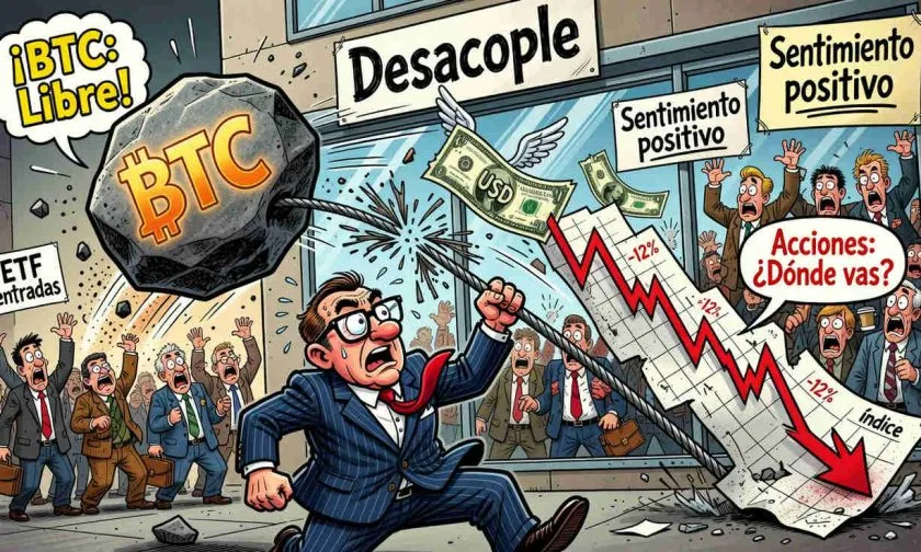 BlackRock ve un cambio de sentimiento en Bitcoin mientras se desacopla de las acciones