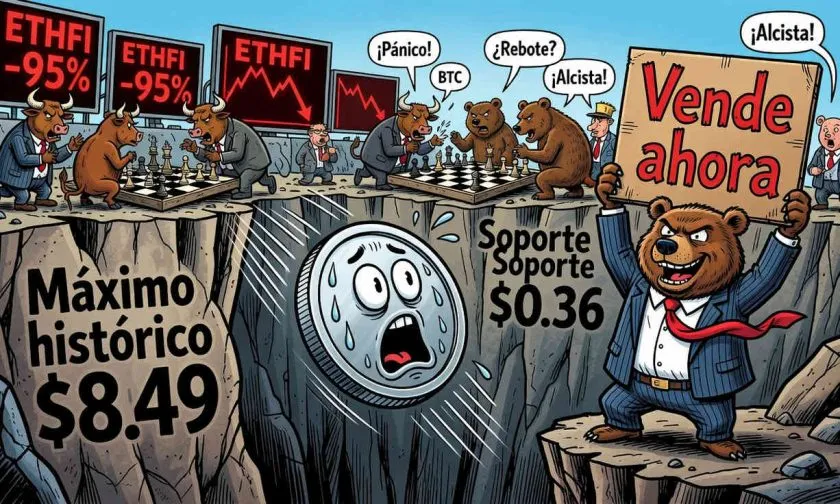 Ether.fi pierde 7,5% en un día y alcanza mínimos históricos en el mercado