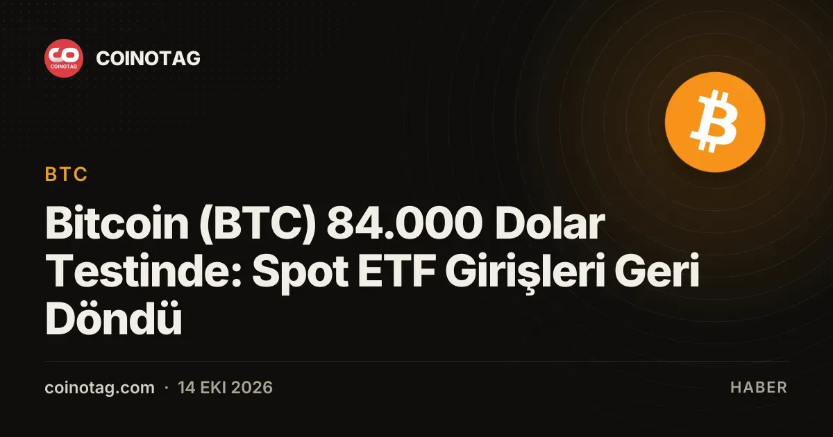 Bitcoin 84.000 dolara yaklaşırken spot ETF'lerden 175,62 milyon dolar toplandı