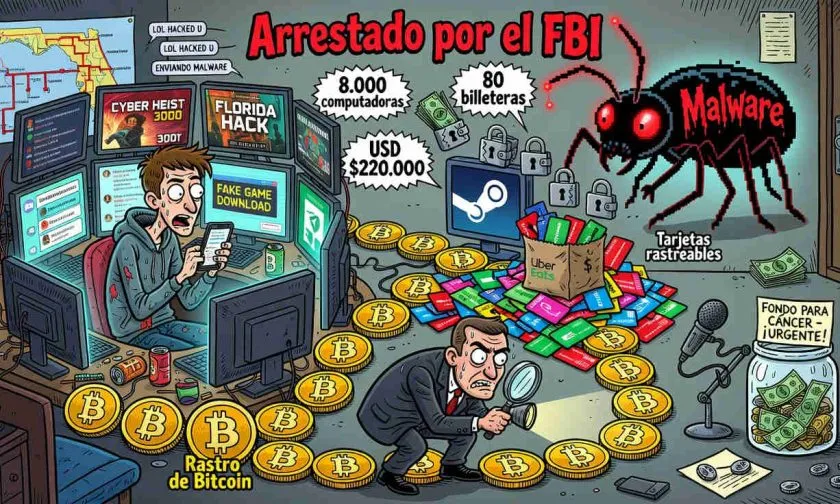 FBI arresta a joven acusado de robar USD $220.000 con juegos de Steam infectados