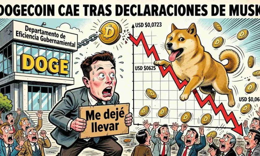 Dogecoin registró caída en mercados después que Elon Musk admitiese que se dejó llevar por la política