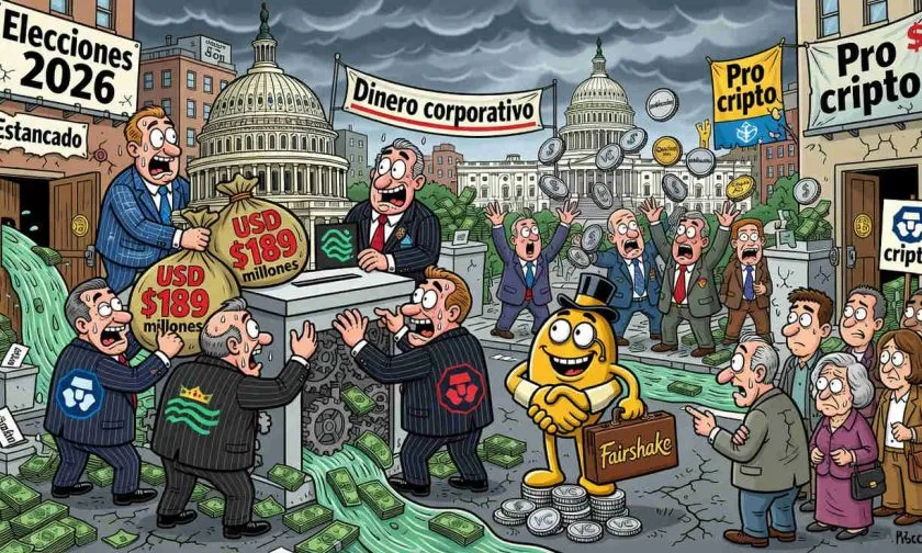 Industria cripto ya gasta USD $189 millones para influir en elecciones de EE. UU. de 2026