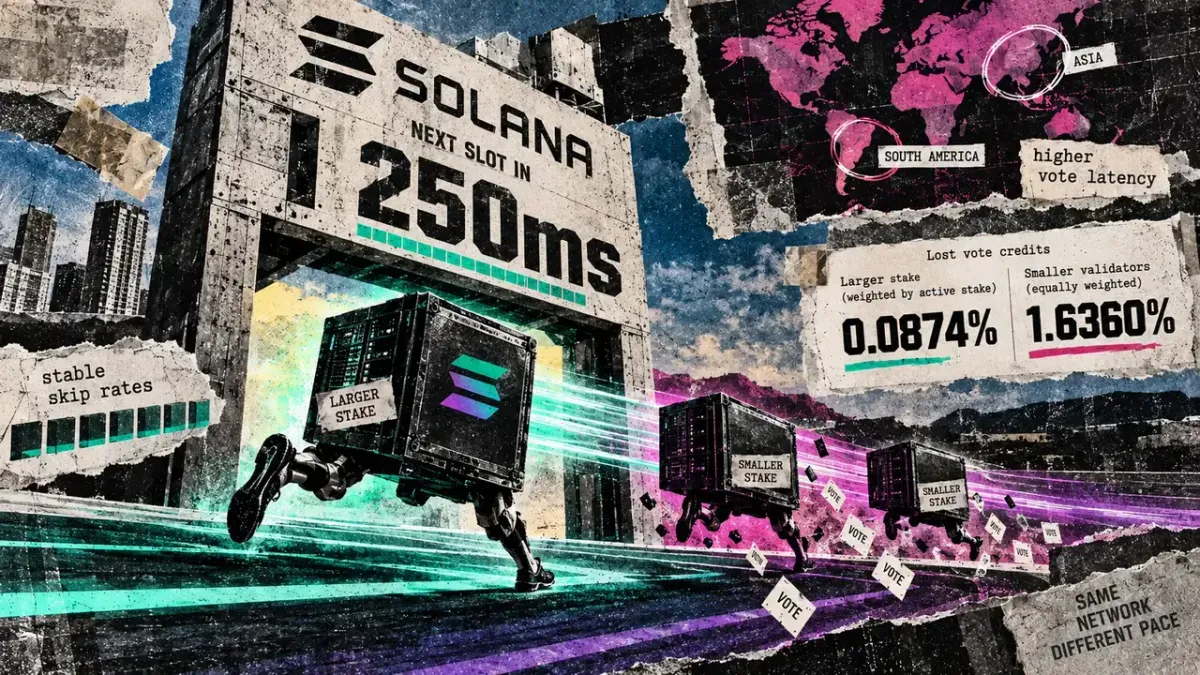 Solana’s 250ms data shows lower-stake validators lost a larger share of reward-linked vote credits