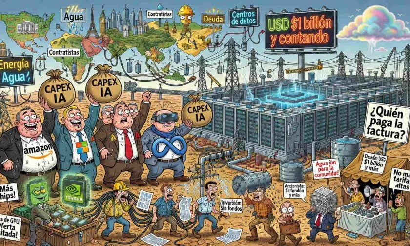 Amazon, Microsoft, Alphabet y Meta preparan USD $725.000 millones para la IA en 2026