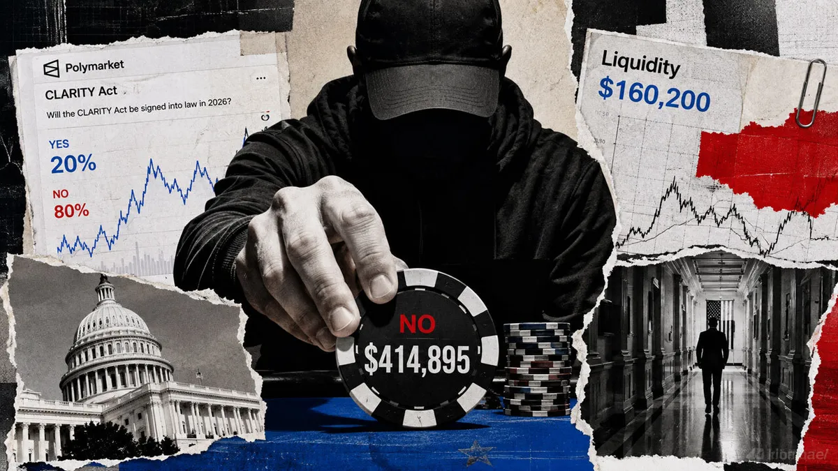 Massive $414K trade on Polymarket could shift CLARITY Act odds significantly