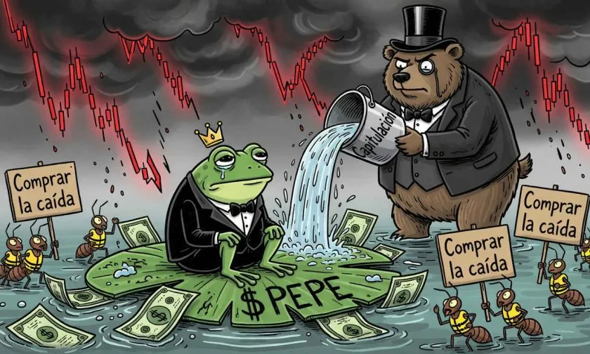 Pepe se desploma un 9,76% mientras el mercado de memecoins sangra: ¿es el fin de la era $PEPE?