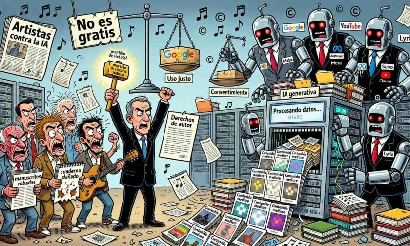 Artistas demandan a Google, Meta y Anthropic por entrenar IA con sus obras