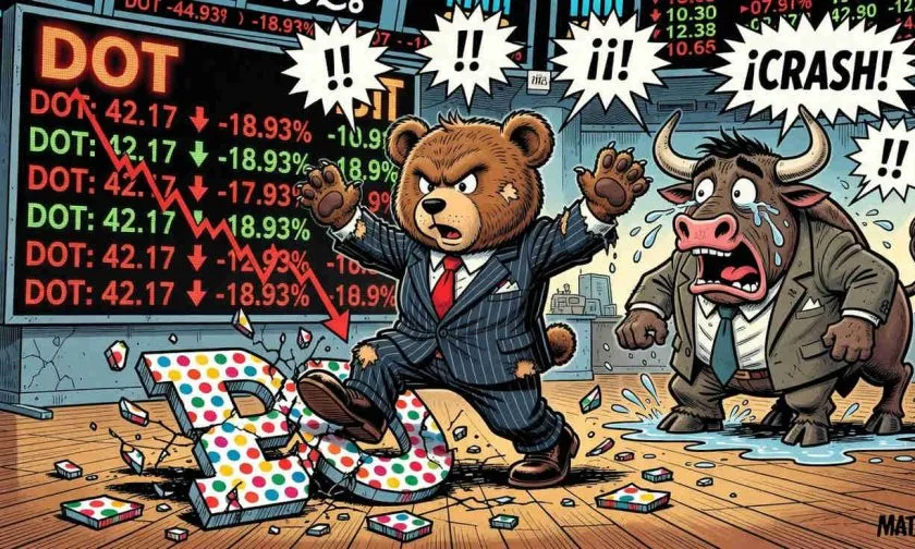 Polkadot se desploma por debajo de USD $0.81 en su peor semana del año