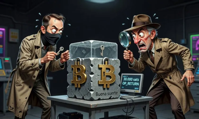 Un mensaje oculto en el bloque 963629 de Bitcoin plantea un nuevo desafío criptográfico