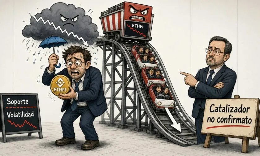 Caída del 5,21% de ETHFI deja al mercado sin catalizador claro