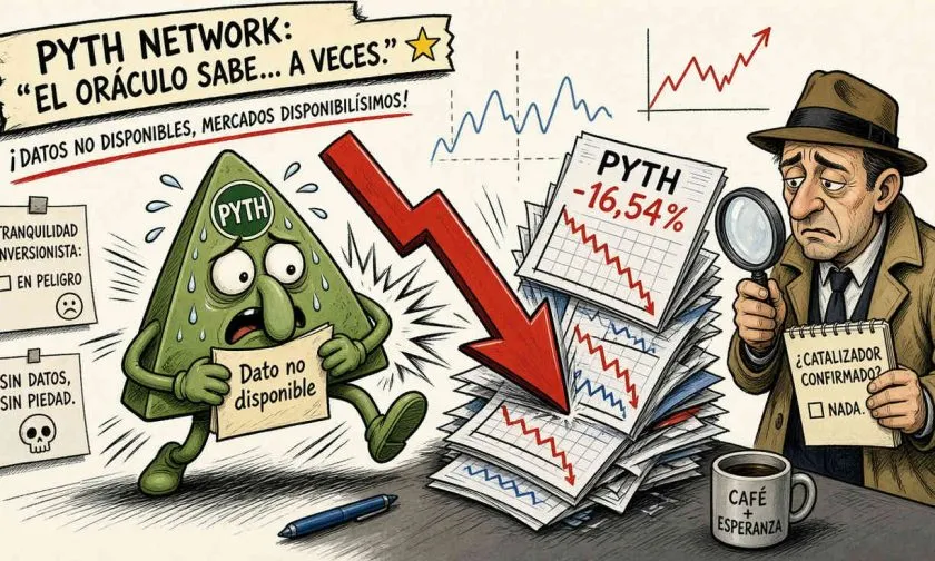 PYTH cae con fuerza y pone a prueba soportes clave el 17 de octubre de 2026