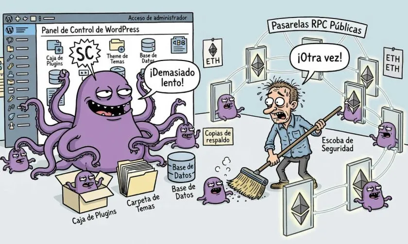 Malware para WordPress utiliza Ethereum para evadir eliminación y robar datos
