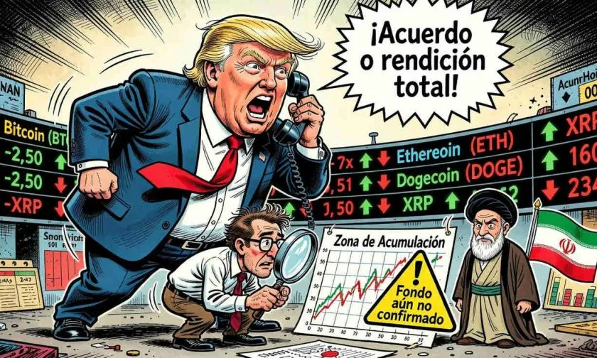 Bitcoin y Dogecoin suben, Ethereum y XRP caen: el efecto Trump sobre Irán