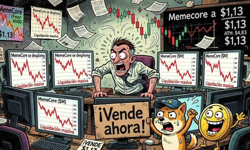 MemeCore se desploma un 5,79% en 24 horas: ¿es el fin del repunte?