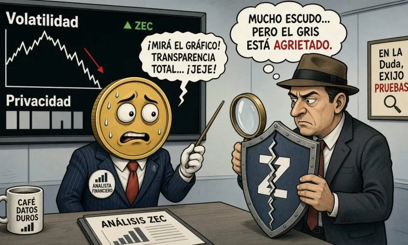 ZEC cotiza en USD $1.240,54 con un descenso del 2,08% en la sesión