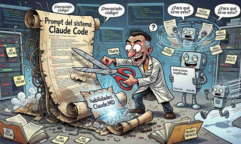 Claude Code elimina cerca del 80% de su prompt del sistema en sus modelos más nuevos