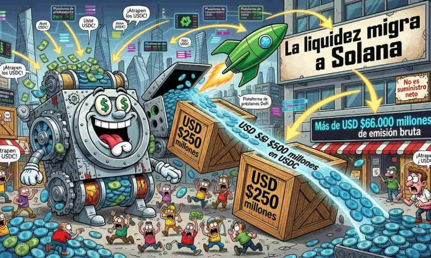 Circle emite USD $500 millones en USDC sobre Solana y acelera el traslado de liquidez