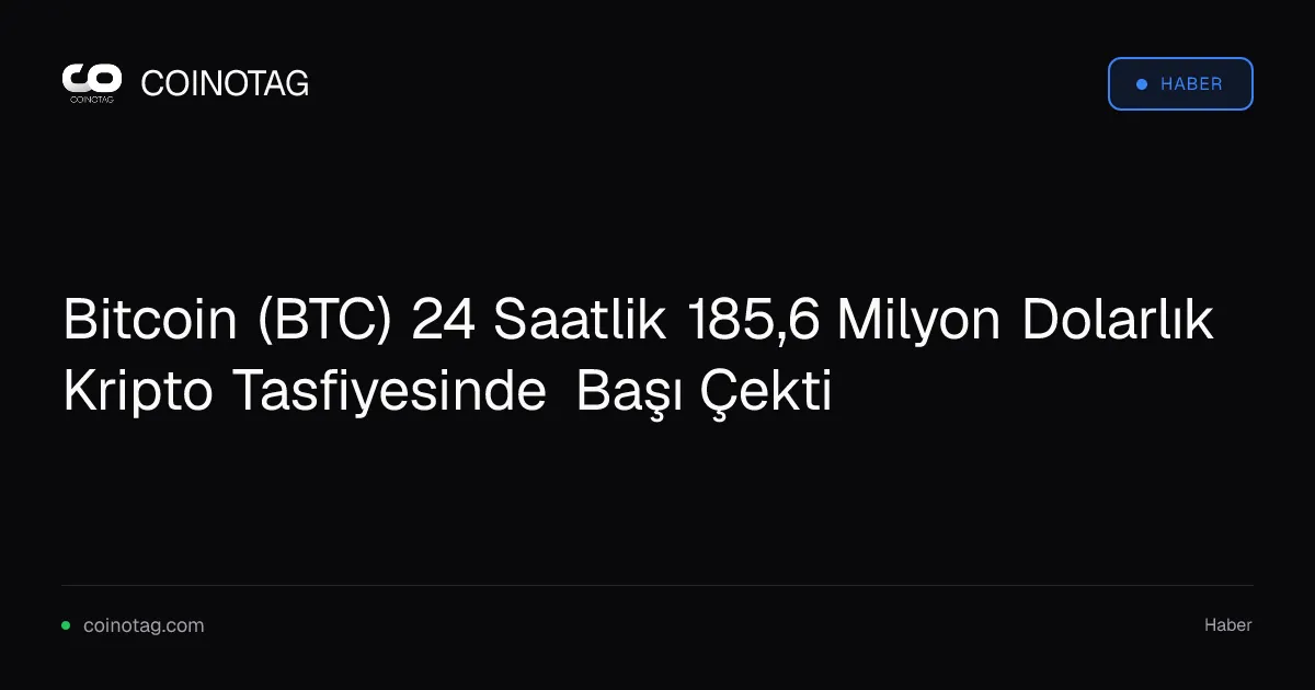 Bitcoin 24 saatte 185,6 milyon dolarlık tasfiyeye öncülük etti