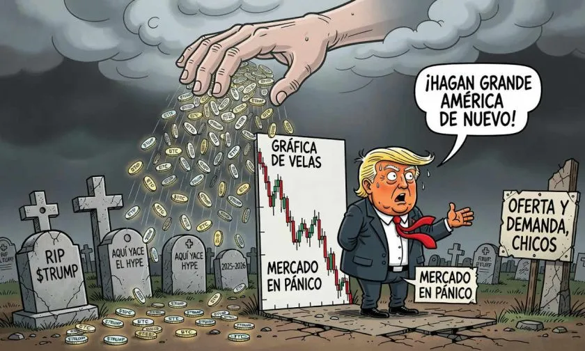 $TRUMP acumula una caída del 98%: el memecoin de Trump toca mínimos históricos en medio de una liquidación masiva