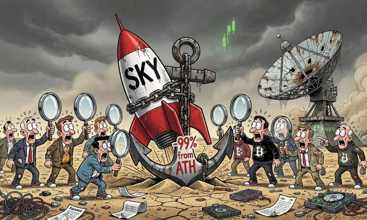 Skycoin (SKY) repunta un 4 % mientras el mercado evalúa su fondo histórico