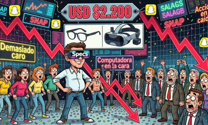 Snap se desploma en la bolsa tras presentar Specs, sus gafas AR de USD $2.200