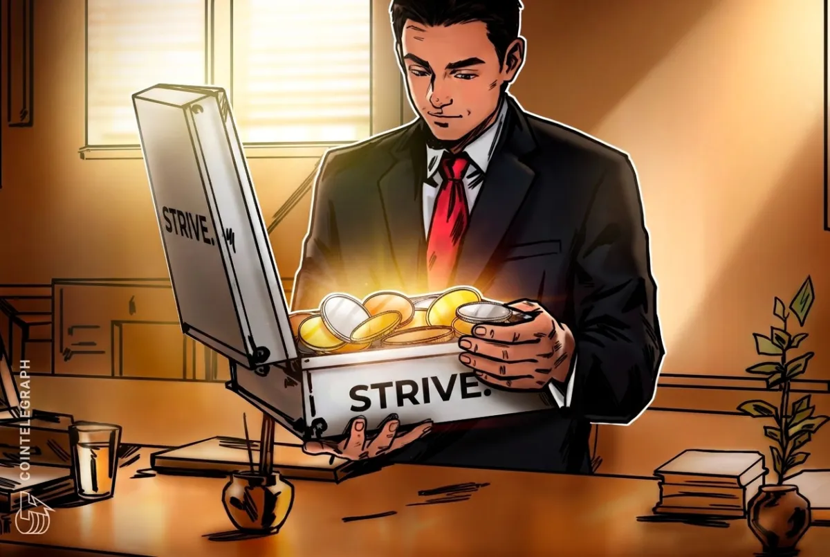 Strive adquire 1.110 Bitcoins por US$ 81,5 milhões e eleva holdings para 21.356 BTC