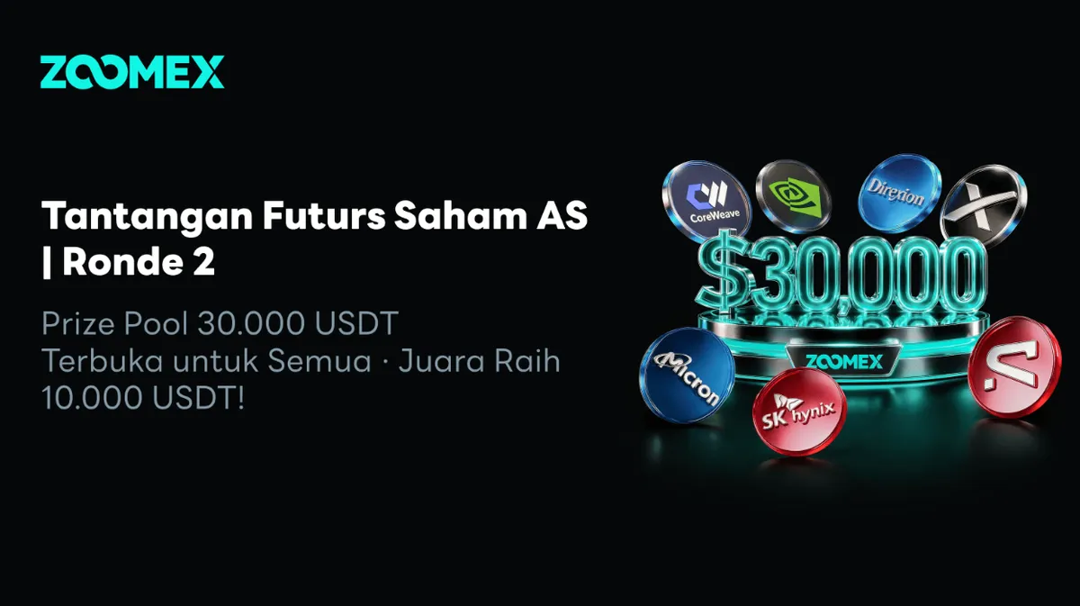 Zoomex Gelar Kompetisi Perpetual Saham Putaran 2: Dorong Derivatif Lintas Aset bagi Trader Global