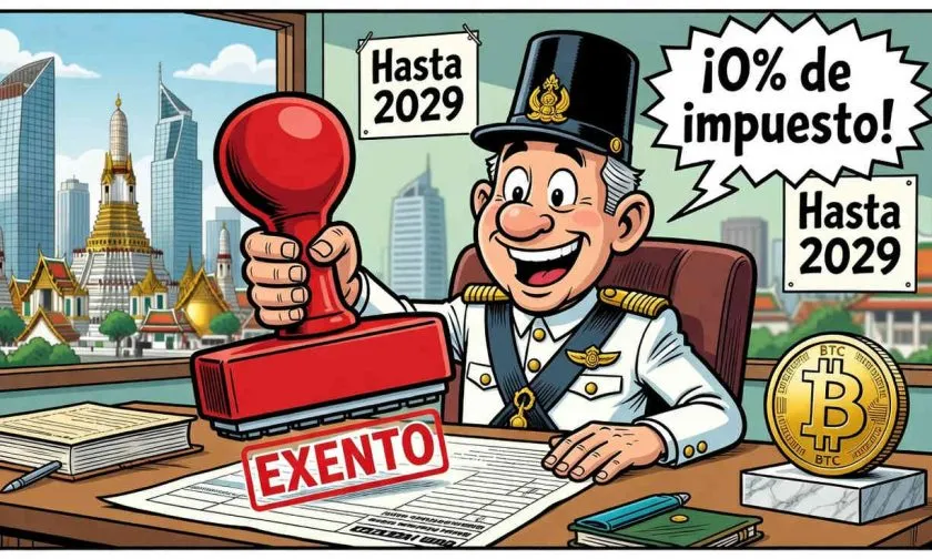 Tailandia establece 0% de impuesto a ganancias de capital en cripto hasta 2029