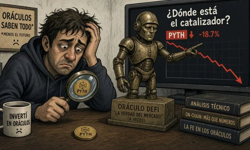 PYTH retrocede un 2,20% mientras su volumen operativo se mantiene bajo