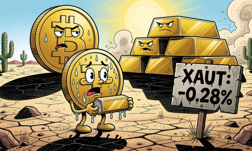 XAUT bajo presión: el oro tokenizado pierde terreno en medio de una liquidez mínima
