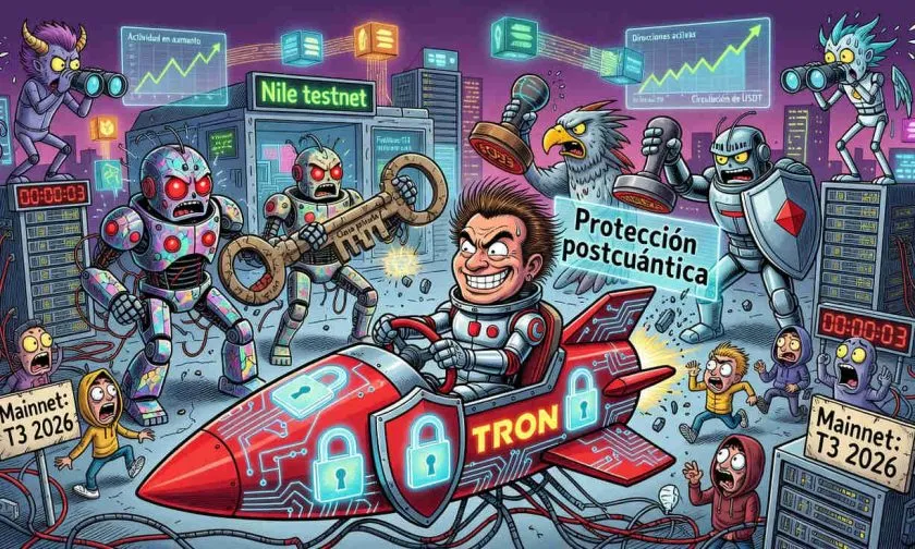 Tron blinda su red Blockchain con activación de firmas postcuánticas en Nile