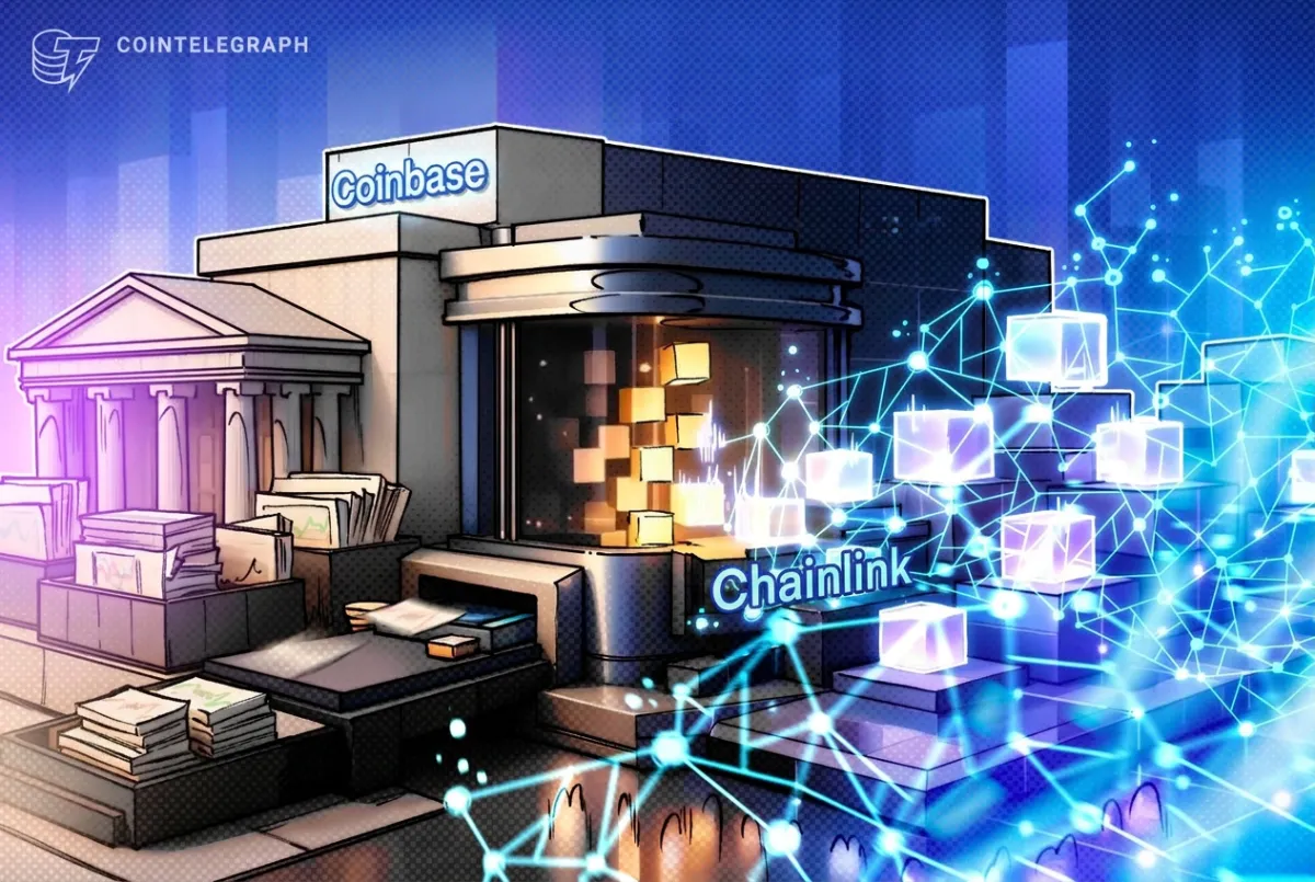 Ações tokenizadas da Coinbase entram em operação na Base com feeds de preço da Chainlink