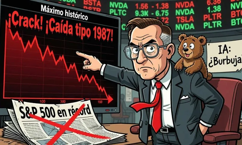 Burry advierte sobre caída tipo 1987 mientras el S&P 500 marca récord