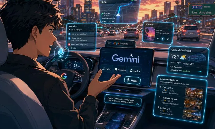Google lleva su agente IA Gemini a millones de vehículos integrados con su sistema operativo