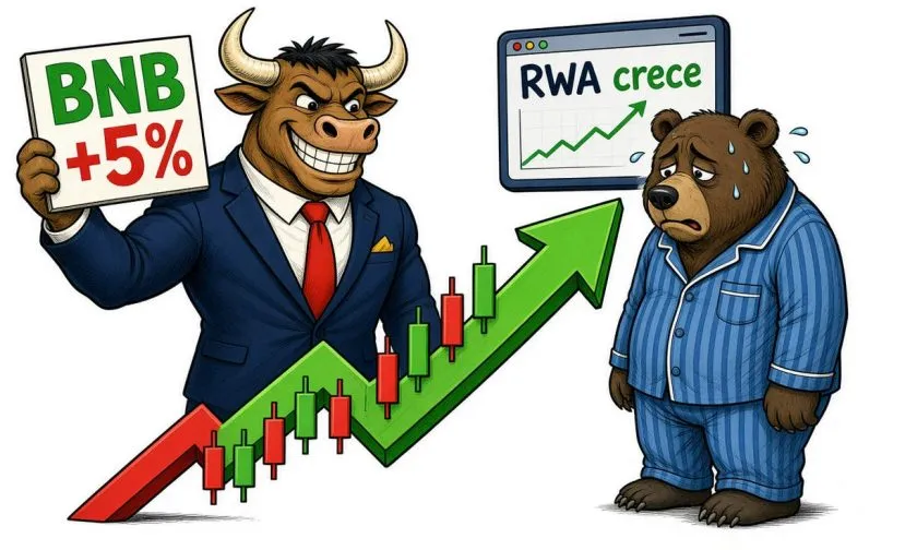 BNB sube 5,10% y supera resistencias clave en medio de interés por activos reales