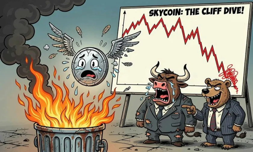 Skycoin (SKY) profundiza su desplome con otra caída del 4.15% el 7 de julio de 2026