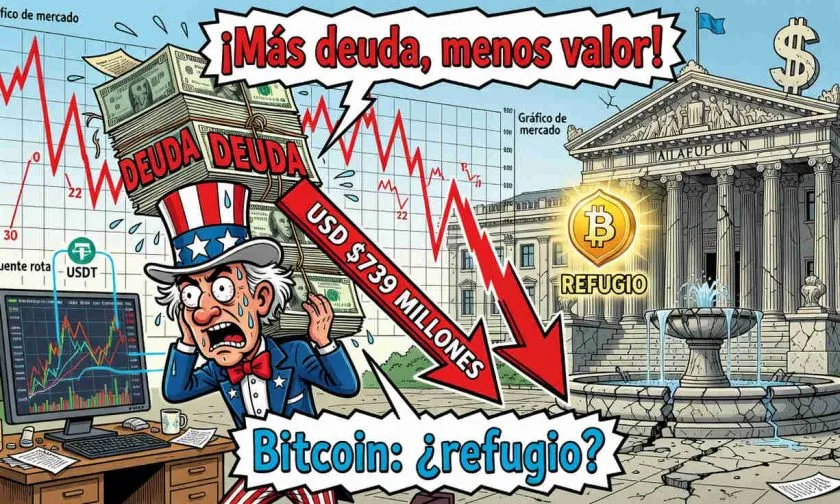 Tesoro de EE. UU. eleva estimación de endeudamiento a USD $739 mil millones y el mercado cripto observa