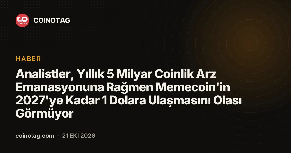 DOGE arzındaki 5 milyar birimlik yıllık artış 1 dolar hedefini zora sokuyor