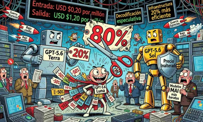 OpenAI recorta 80% el precio de GPT-5.6 Luna y aviva la guerra de la IA